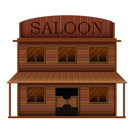 building saloon in western stylesのイラスト素材