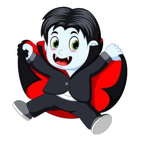 Funny cartoon little vampireの写真素材
