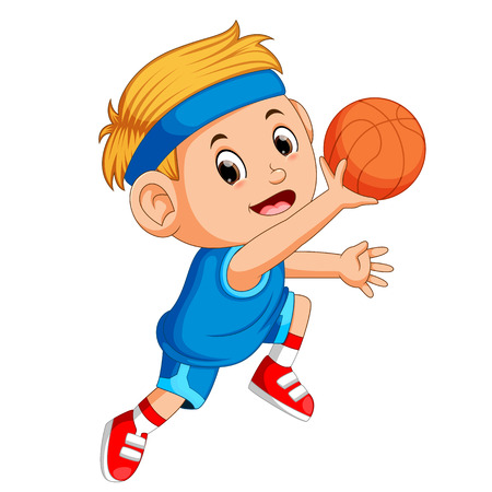 Boys Playing Basketball Sportのイラスト素材