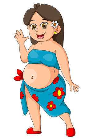 The happy pregnant mother doing the maternity photo shoot of illustrationのイラスト素材