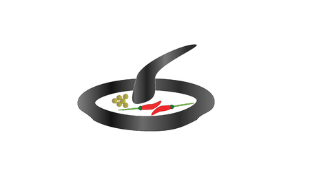 pestle and mortar easy concept be doneのイラスト素材