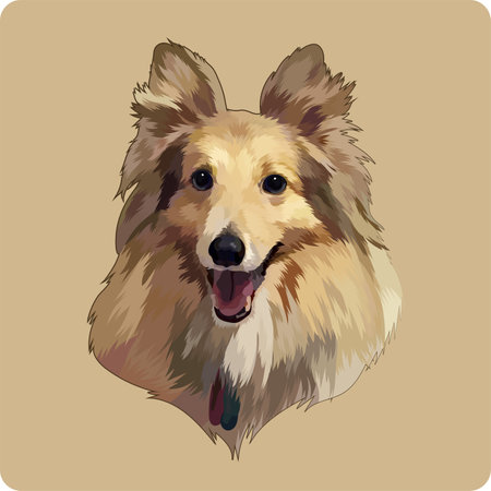 Vector dog suitable for wall decoration screen printingのイラスト素材