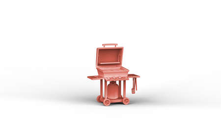 Purple sideboard. Shelf tv on white background. minimal concept idea. monochrome. 3d render.の写真素材