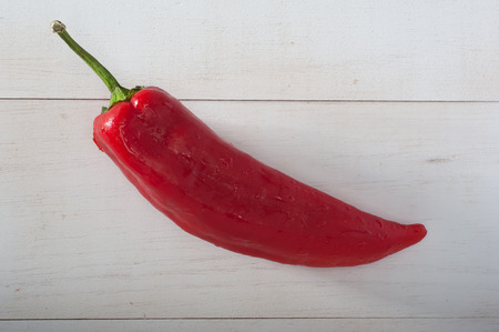 Close up of a ripe red pepper