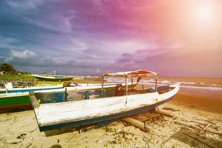Traditional Fishing Boat, Wooden Boat, Wooden Canoeの写真素材