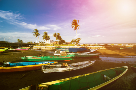 Traditional Fishing Boat, Wooden Boat, Wooden Canoeの写真素材