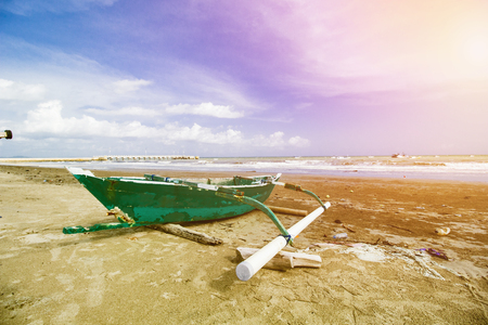 Traditional Fishing Boat, Wooden Boat, Wooden Canoeの写真素材