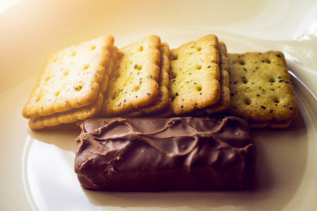 Tasty Biscuit, Cookies on Plate, Dessert Food, Snack Foodの写真素材