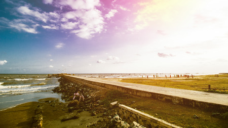 Beautiful Sunset at Tropical Beachの写真素材