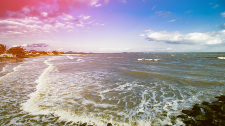 Beautiful Sunset at Tropical Beachの写真素材