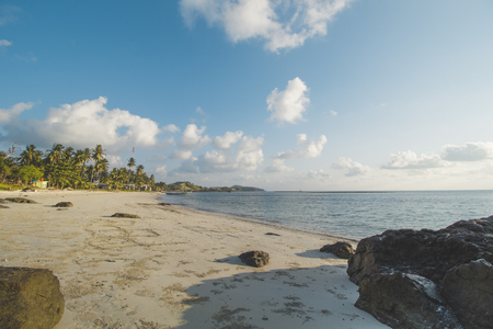 Beautiful Sunset at Tropical Beachの写真素材