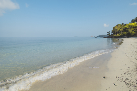 Clear Sea Water and Tropical Beach Landscapeの写真素材