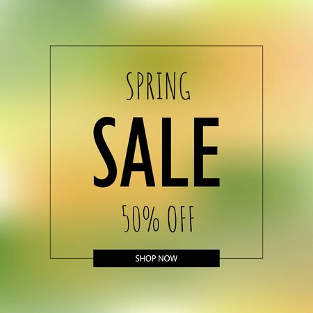 Spring sale backgrounds or banners with a simple and minimalist modern design. This background is suitable for the promotion of fashion both online and offline.のイラスト素材