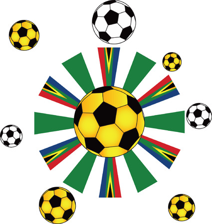 Soccer balls, flag, element for designのイラスト素材