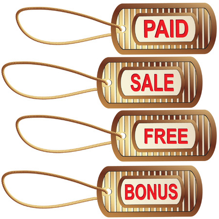 Set of gold tags for best sales のイラスト素材
