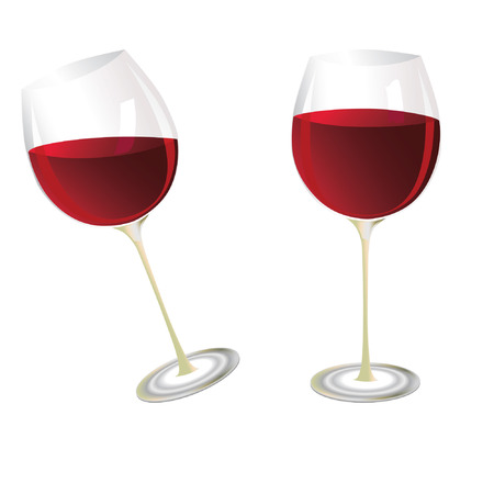 Wine glasses. のイラスト素材