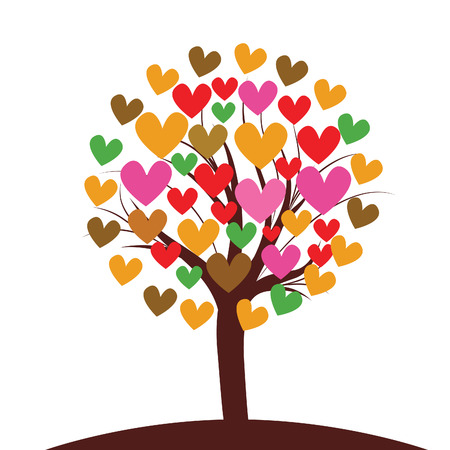 Valentines tree background,  illustration, element for designのイラスト素材