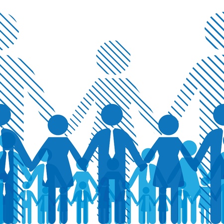 Business seamless gorizontal background friendship team people. Vector illustrationのイラスト素材