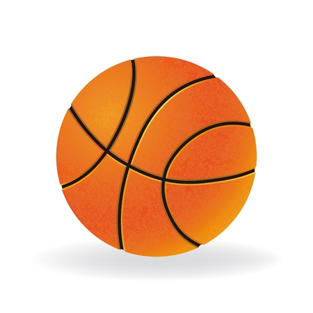 Ball for playing basketball game vector illustration, isolated on white backgroundのイラスト素材