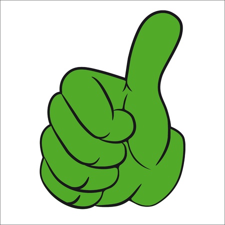 Art vector hand gesture with thumb up.のイラスト素材