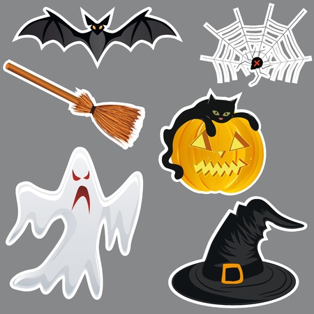 Halloween stickersのイラスト素材