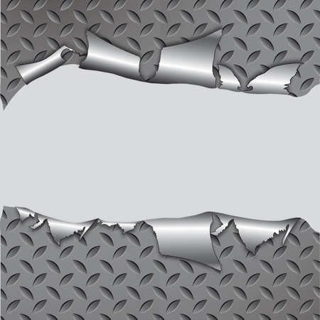 Abstract torn metal texture seamless. Metallic pattern, aluminum.のイラスト素材
