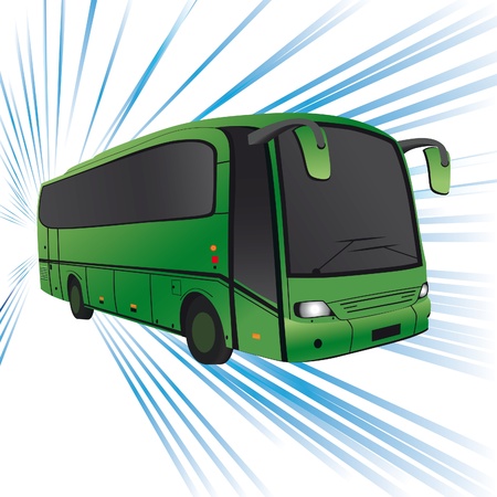 Green bus  のイラスト素材