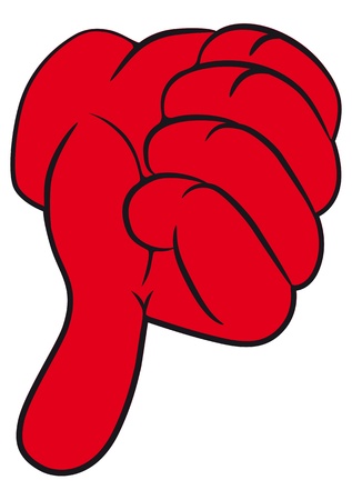Art hand unlike gesture with thumb down.のイラスト素材