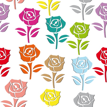 Pink art vector rose pattern. Seamless flower background pattern. Fabric texture. Floral vintage design. Pretty cute wallpaper. Romantic cartoon feminine filigree tile.のイラスト素材