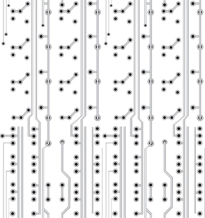 Network scheme. Electronic texture. Circuit board, technology, white technology, seamless backgroundのイラスト素材