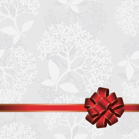 Seamless love bow card, valentine day, celebrate ribbon background, flower vector illustrationのイラスト素材
