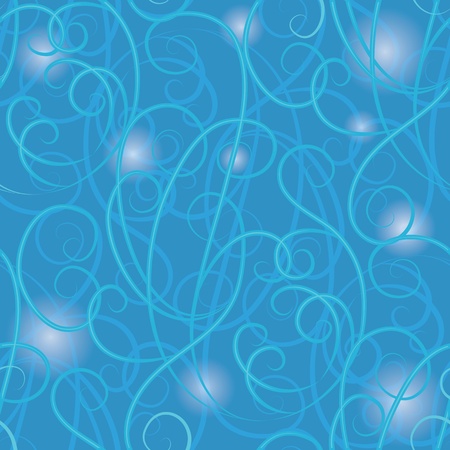 Wave floral seamless background. Pattern vector illustration water.のイラスト素材
