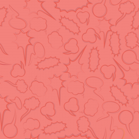 Seamless chat speech pattern of thought bubble,  communicate element for design, vector background illustrationのイラスト素材
