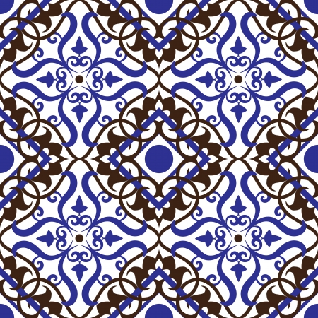 Flower retro seamless background  Vintage floral keltik Irish wallpaper  Texture  illustration  Pattern celtic style のイラスト素材