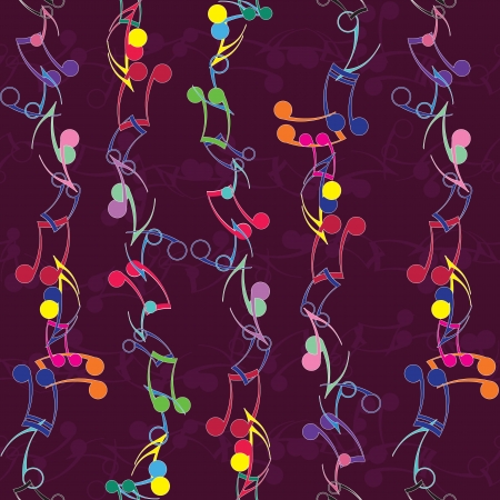 Music chain link note sound texture  Seamless background  Fabric design element のイラスト素材
