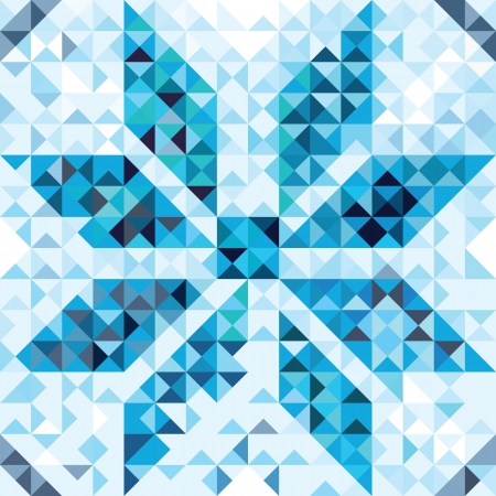 Seamless pattern of geometric snowflake  Colorful mosaic banner triangle vector hipster background のイラスト素材
