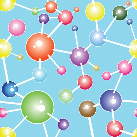 Molecule seamless communication background illustration, graphic designのイラスト素材