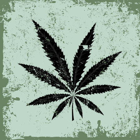 Green hemp floral inspiration background, cannabis leaf space background texture. Vector marijuana leaves illustration.のイラスト素材