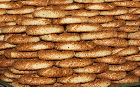 Turkish Bagel bread Simit photoの写真素材