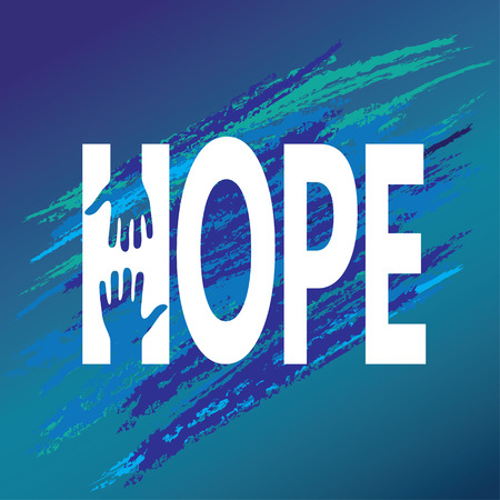 Hand of hope encouragement. Support moral vectorのイラスト素材