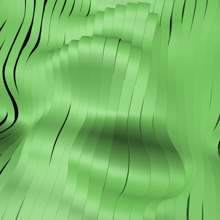 Green abstract silver stripe pattern background 3d illustrationの写真素材