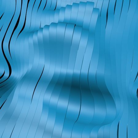 Wave band surface Abstract background. Digital 3d illustrationの写真素材