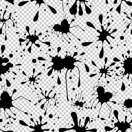 Seamless vector background, artistic ornament with drop, ink grunge blot,wallpaper, artistic ornament. Tileable.のイラスト素材