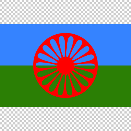 Flag of Romani People. Close Up vectorのイラスト素材