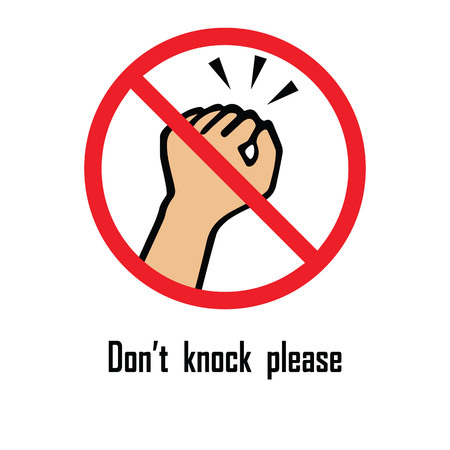 Do not knock vector signのイラスト素材
