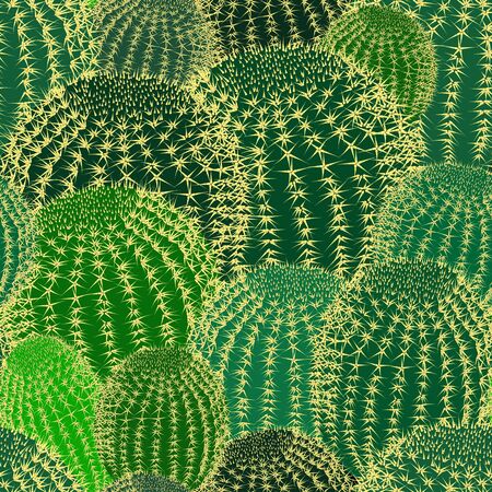 cactus pattern texture mexican close saguaro sharp tile travel vector cacti plant seamless background prickly pear close up.の写真素材