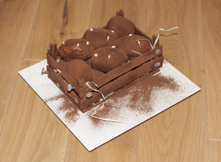 Chocolate truffle potato cake photoの写真素材