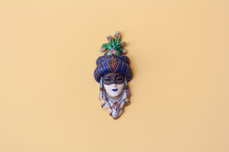 Luxury venetian mask for New year and christmas party celebration design banner. Carnival masquerade fantasy costume ball photoの写真素材