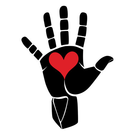Hands holding a heart, give and share love to people vectorのイラスト素材