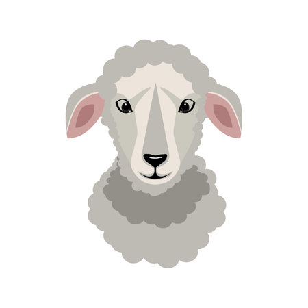 sheep or ram icon farm animal logo vectorのイラスト素材